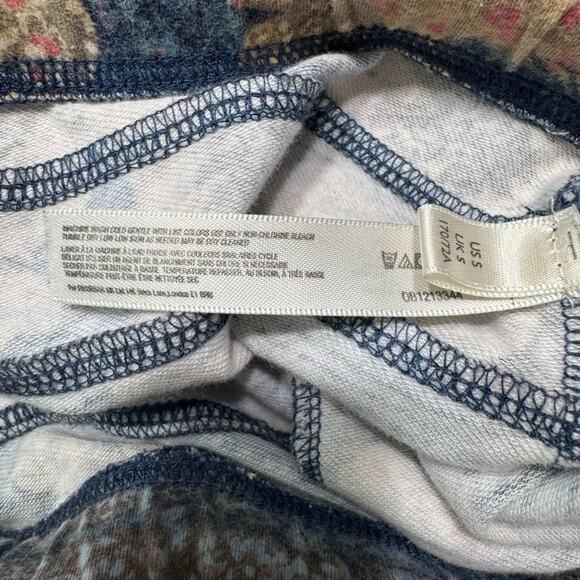 Saturday Sunday Pants Womens S Orange Blue Floral Hig Rise PullOn Jogger Pockets - Picture 14 of 15